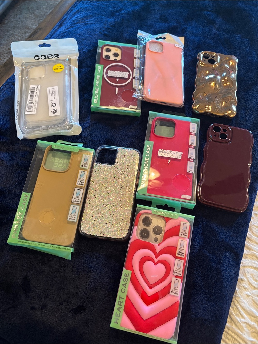 Assorted Pink, Gold, Brown & Glitter Phone Cases - Compatible Protective Covers